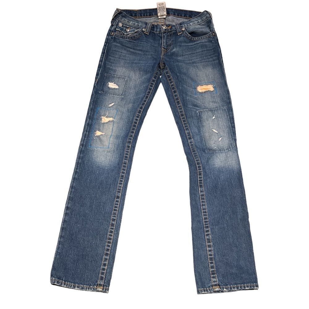 True Religion Boys Jack Distressed Straight Jeans Mid Rise D29
